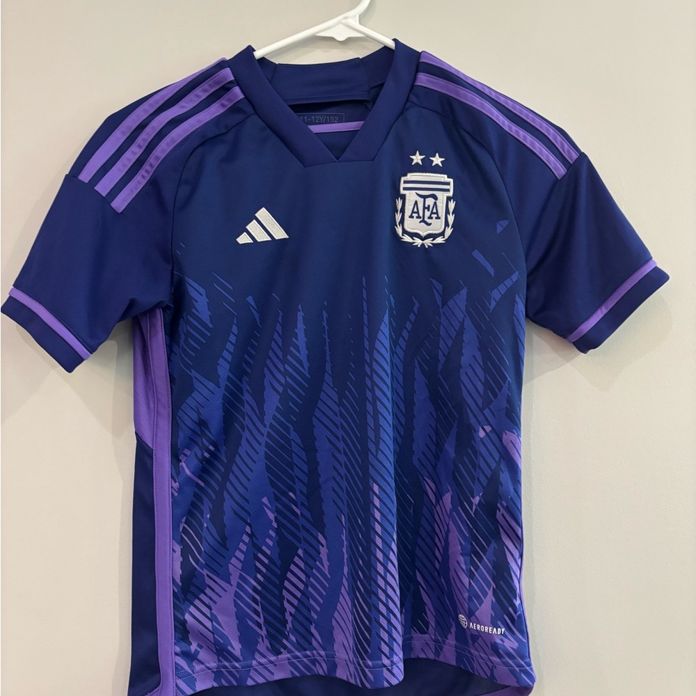 Argentina 2022 adidas Kids Purple and Blue Sports Jersey